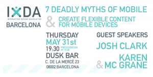 IxDA Barcelona Mobile Event Thursday May 31st 19:30